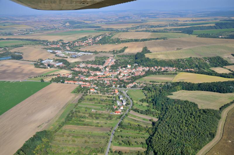 Letecký snímek obce 66